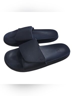 Bench Black Unisex Slides with Adjustable Velcro Strap Size 8
